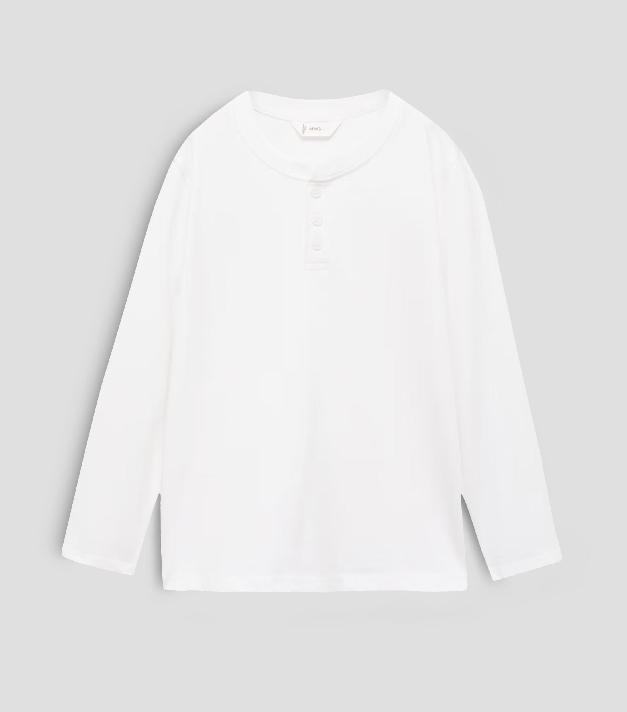 Playera cuello redondo manga larga lisa Niño